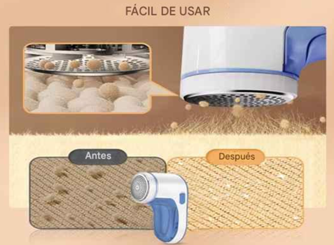 Eliminador de pelusas (carga USB)