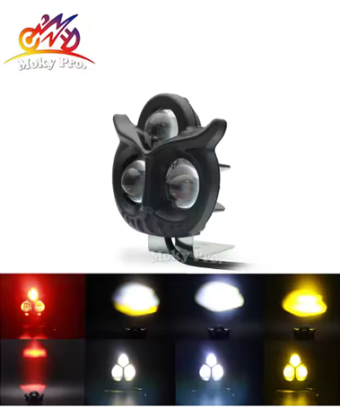 3 LED Búho Luz Antiniebla 6W  Para Motociclistas