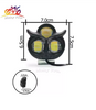 3 LED Búho Luz Antiniebla 6W  Para Motociclistas
