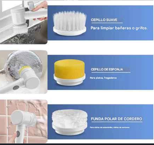 Fregador Giratorio Eléctrico 5 en 1