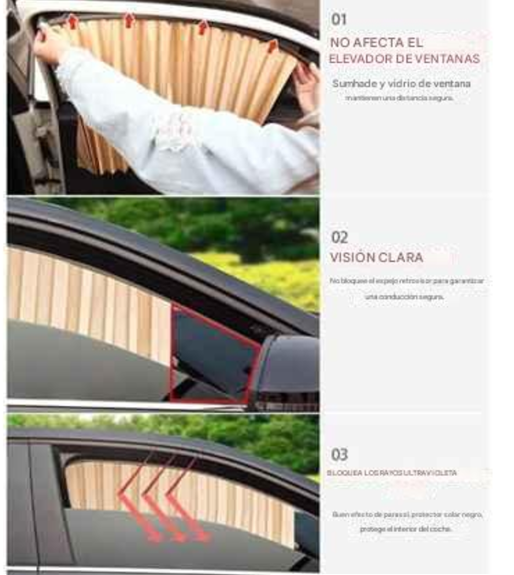 Cortina Magnética de Protección Solar Para Coche